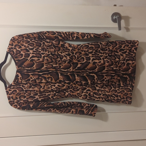 Babaton Leopard Print Long-Sleeved Dress - Picture 9 of 11